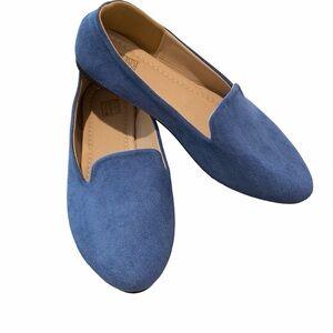 NEW! Women’s Blue Suede Slip-On Flats Size 38/7.5